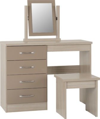 Nevada 4 Drawer Dressing Table Set - Furniture Cash and Carry