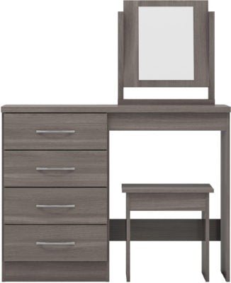 Nevada 4 Drawer Dressing Table Set - Furniture Cash and Carry