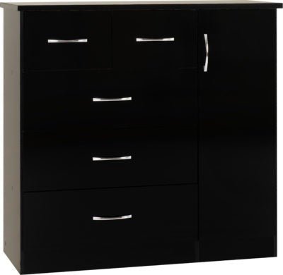 Nevada 5 Drawer Low Wardrobe - Furniture Cash and Carry