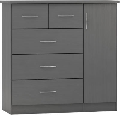 Nevada 5 Drawer Low Wardrobe - Furniture Cash and Carry