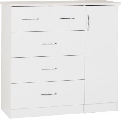 Nevada 5 Drawer Low Wardrobe - Furniture Cash and Carry