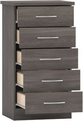 Nevada 5 Drawer Narrow Chest - Furniture Cash and Carry