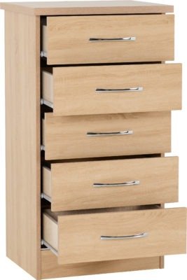 Nevada 5 Drawer Narrow Chest - Furniture Cash and Carry
