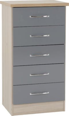 Nevada 5 Drawer Narrow Chest - Furniture Cash and Carry