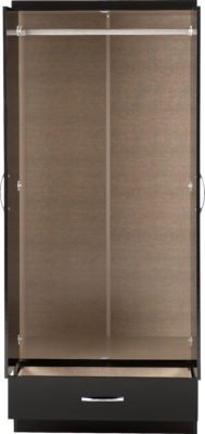 Nevada Mirrored 2 Door 1 Drawer Wardrobe - Furniture Cash and Carry