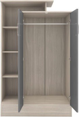 Nevada Petite Open Shelf Wardrobe - Furniture Cash and Carry