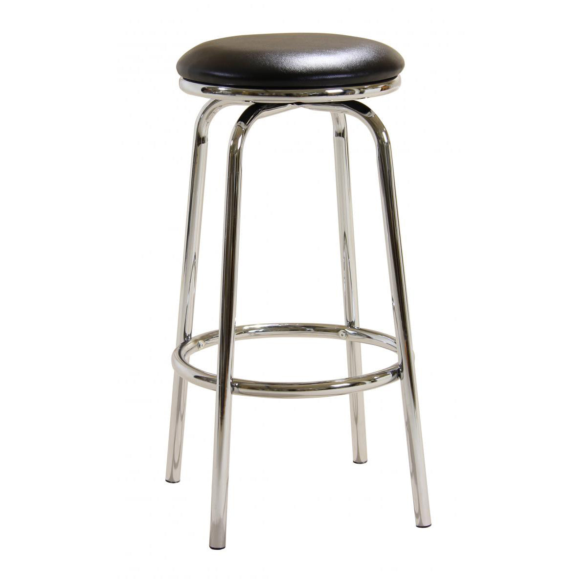 Bar Stool Chrome Swivel No Back BM-010P (Set of 2)