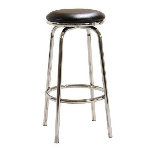 Bar Stool Chrome Swivel No Back BM-010P (Set of 2)