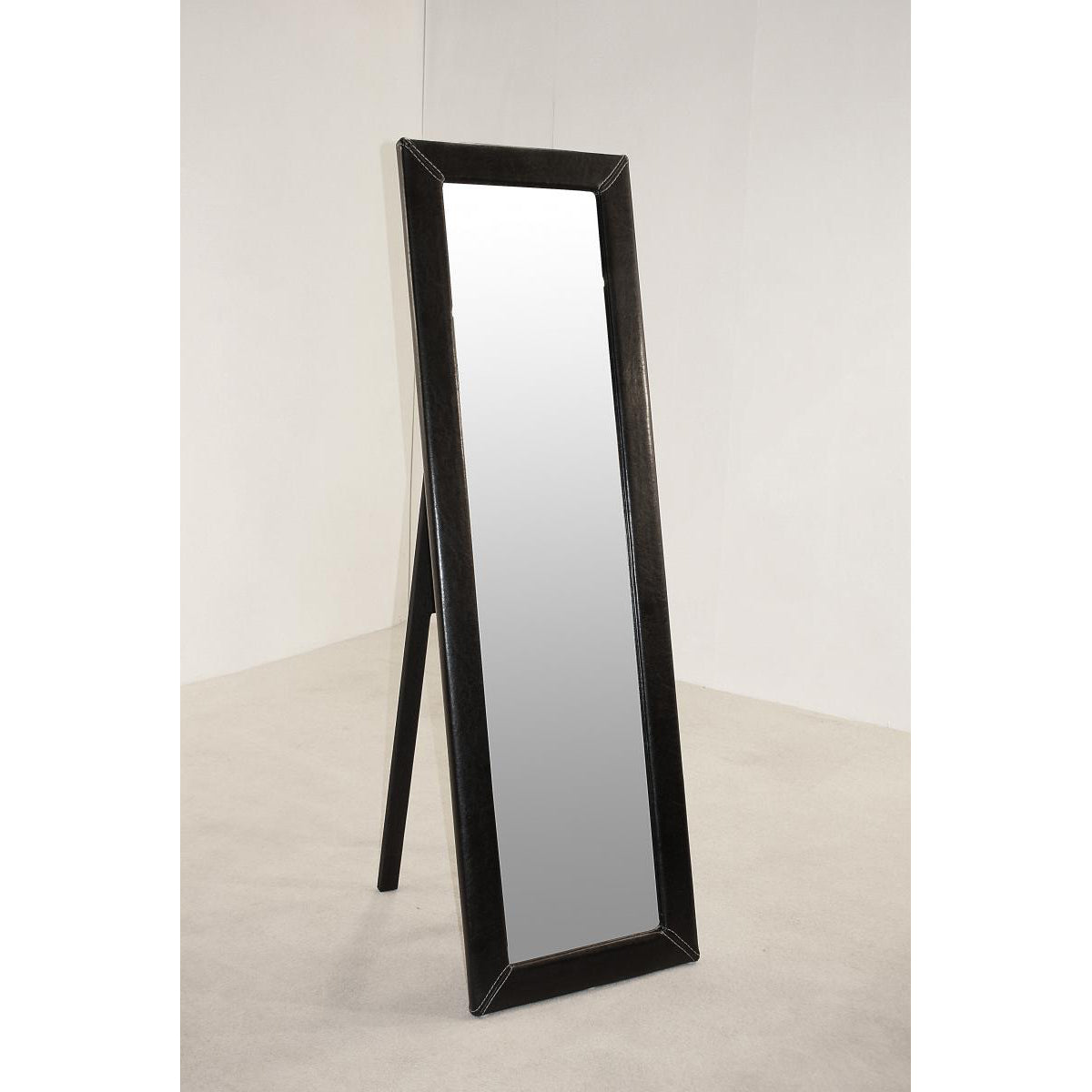 Odessa Mirror Cheval PU - Black