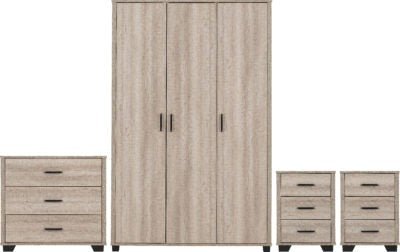 Oliver 3 Door Wardrobe Bedroom Set - Furniture Cash and Carry