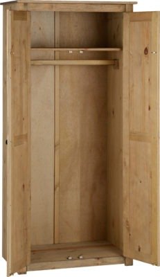 Panama 2 Door Wardrobe - Furniture Cash and Carry