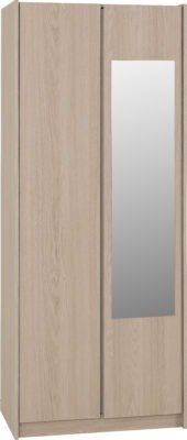 Paris 2 Door Mirrored Wardrobe - Furniture Cash and Carry