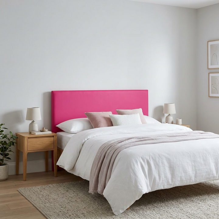 Pink PU Leather Headboard