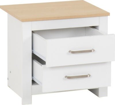 Portland 2 Drawer Bedside - Furniture Cash and Carry