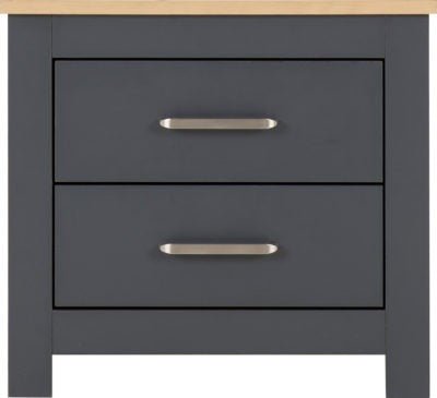 Portland 2 Drawer Bedside - Furniture Cash and Carry