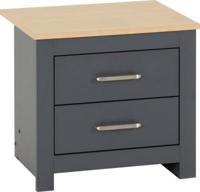 Portland 2 Drawer Bedside - Furniture Cash and Carry