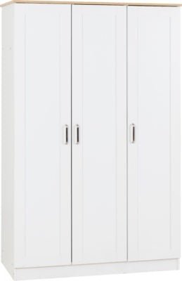 Portland 3 Door Wardrobe - Furniture Cash and Carry