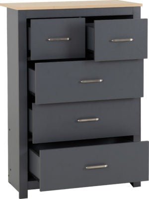 Portland 3+2 Drawer Chest - Furniture Cash and Carry
