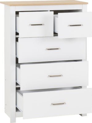 Portland 3+2 Drawer Chest - Furniture Cash and Carry