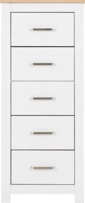 Portland 5 Drawer Narrow Chest - Furniture Cash and Carry