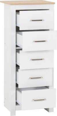 Portland 5 Drawer Narrow Chest - Furniture Cash and Carry