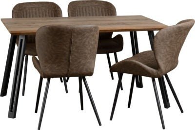 Quebec Straight Edge Dining Set - Furniture Cash and Carry