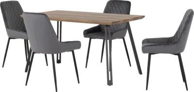 Quebec Straight Edge Dining Set with Avery Chairs - Furniture Cash and Carry