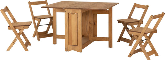 Santos Butterfly Dining Set - Natural Wax - Furniture Cash and Carry