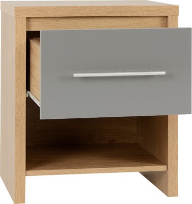 Seville 1 Drawer Bedside Cabinet - Furniture Cash and Carry