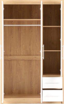 Seville 3 Door 2 Drawer Wardrobe - Furniture Cash and Carry