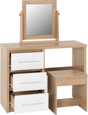 Seville 3 Drawer Dressing Table Set - Furniture Cash and Carry