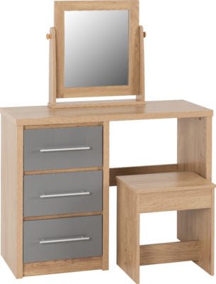 Seville 3 Drawer Dressing Table Set - Furniture Cash and Carry