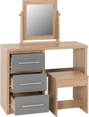 Seville 3 Drawer Dressing Table Set - Furniture Cash and Carry