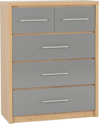 Seville 3+2 Drawer Chest - Furniture Cash and Carry