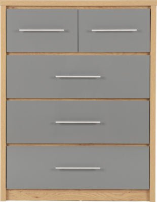 Seville 3+2 Drawer Chest - Furniture Cash and Carry