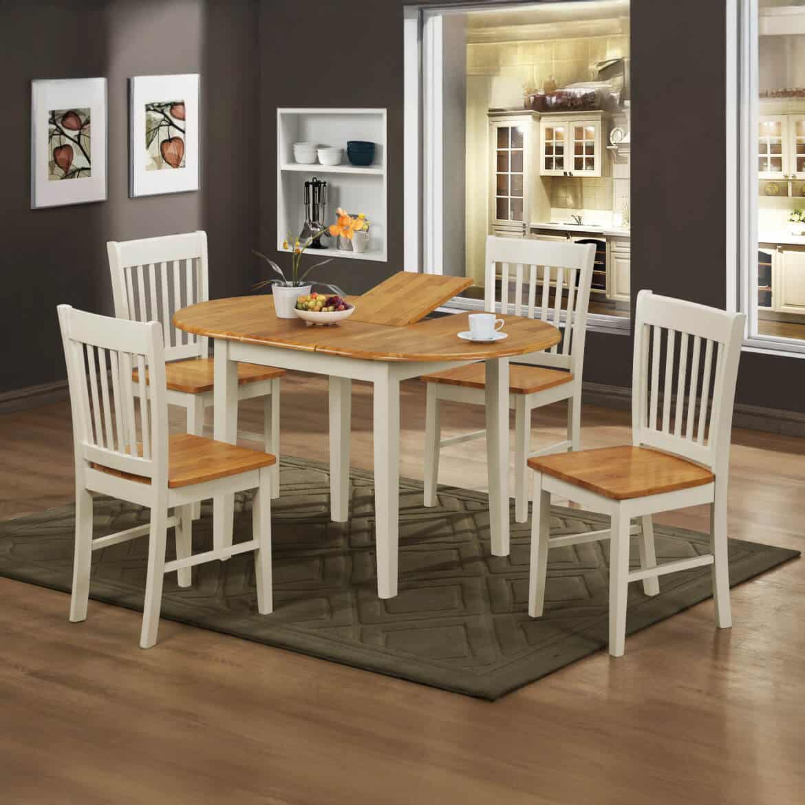 Stacey Dining Chairs Natural&White (Packed in 2s) - Natural, White (Set of 2)