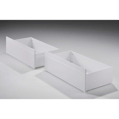 Tripoli Solid Wood Bunk Bed Drawers Pair - White