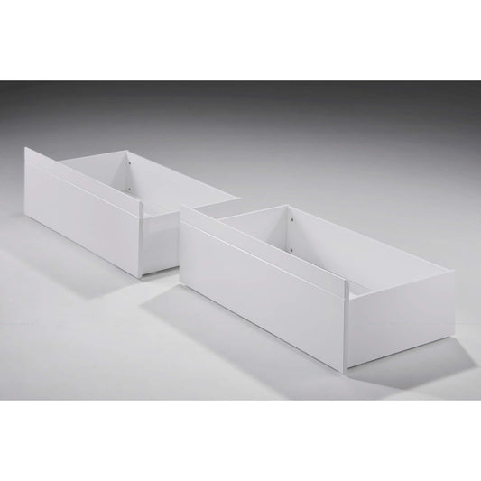 Tripoli Solid Wood Bunk Bed Drawers Pair - White