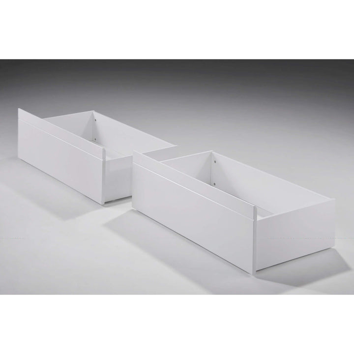 Tripoli Solid Wood Bunk Bed Drawers Pair - White