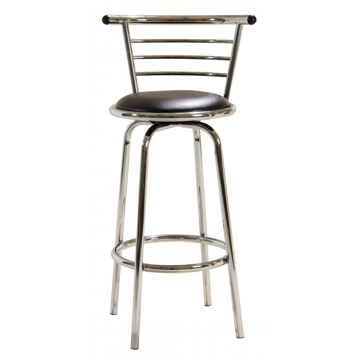 Bar Stool Chrome Swivel Wide Back BM-020P (Set of 2)