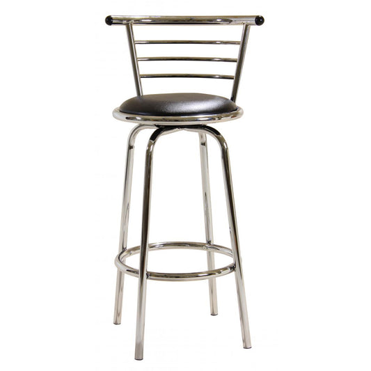 Bar Stool Chrome Swivel Wide Back BM-020P (Set of 2)