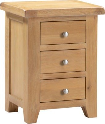 Windsor 3 Drawer Bedside - Furniture Cash and Carry