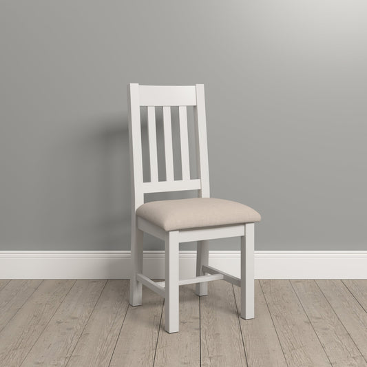 Windsor Slatted Chair (Box of 2) - Ivory/Oat Fabric - Furniture Cash and Carry
